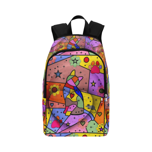 Cat Popart by Nico Bielow Fabric Backpack for Adult (Model 1659)