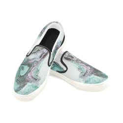 Modern Marble 85 b Women's Slip-on Canvas Shoes (Model 019)
