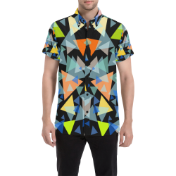 zappwaits new york Men's All Over Print Short Sleeve Shirt/Large Size (Model T53)