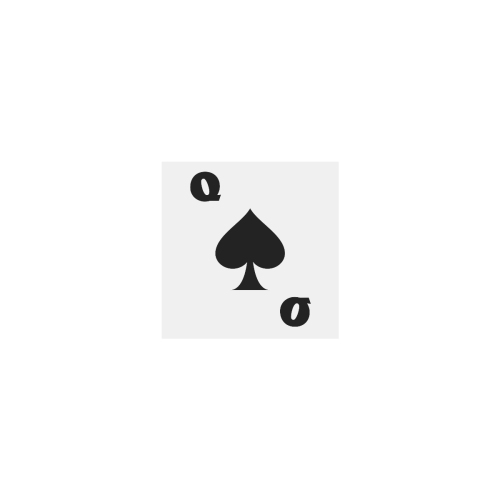Playing Card Queen of Spades Personalized Temporary Tattoo (15 Pieces)