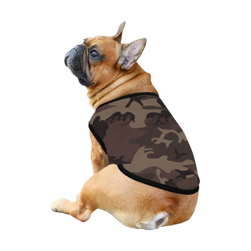 Camo Red Brown All Over Print Pet Tank Top