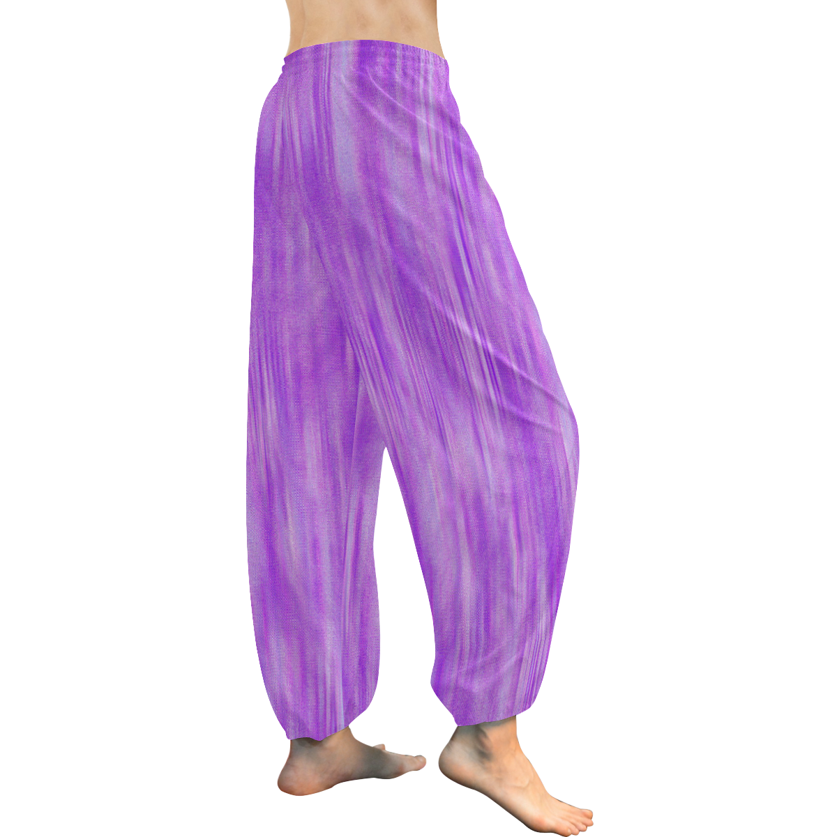 Purple Lavender Splash Women's All Over Print Harem Pants (Model L18 ...