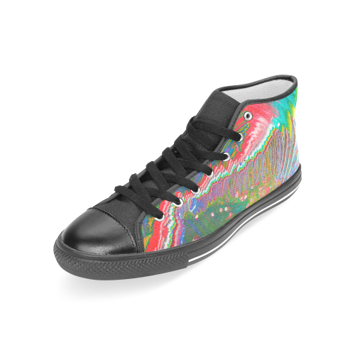 rainbow errthang. Women's Classic High Top Canvas Shoes (Model 017)