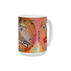 Horse Popart by Nico Bielow Custom Ceramic Mug (15OZ)