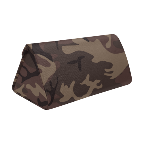 Camo Red Brown Custom Foldable Glasses Case