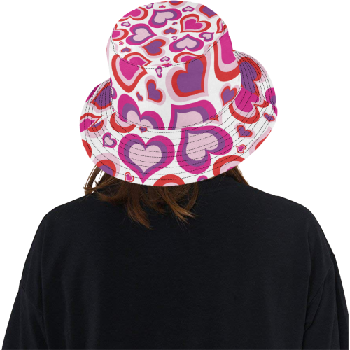 heart pattern All Over Print Bucket Hat