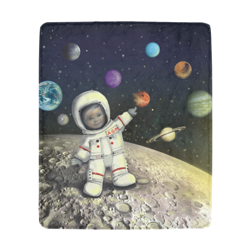 Moon Solar Planets Blanket Ultra-Soft Micro Fleece Blanket 50"x60"