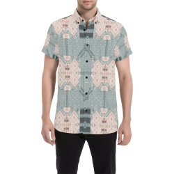 Exclusive Graphic Men's All Over Print Short Sleeve Shirt/Large Size (Model T53)