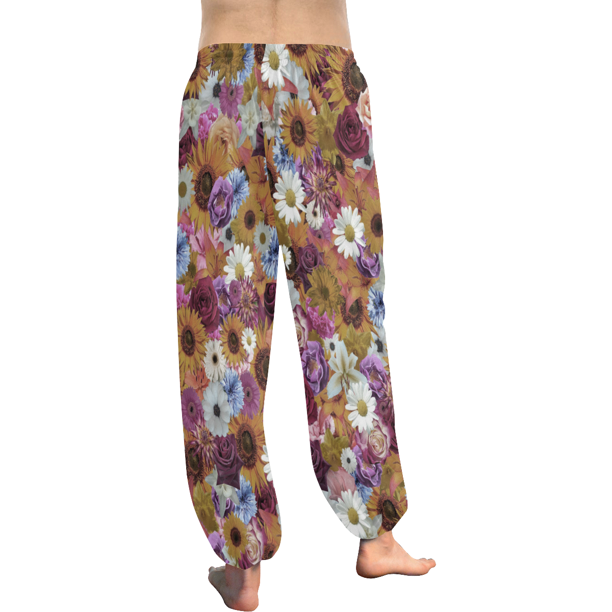 Purple Rust Fantasy Garden Women's All Over Print Harem Pants (Model ...