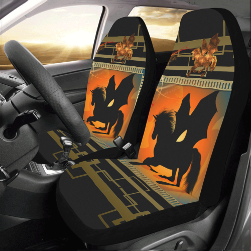 Unicorn silhouette Car Seat Covers (Set of 2)