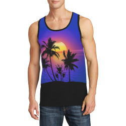 Tropical Sunset Palm Trees Men's All Over Print Tank Top (Model T57)