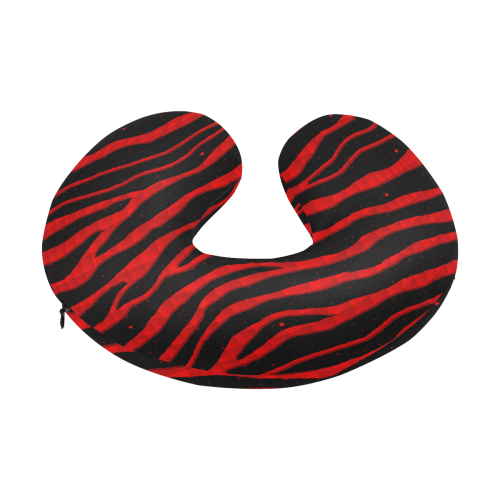 Ripped SpaceTime Stripes - Red U-Shape Travel Pillow
