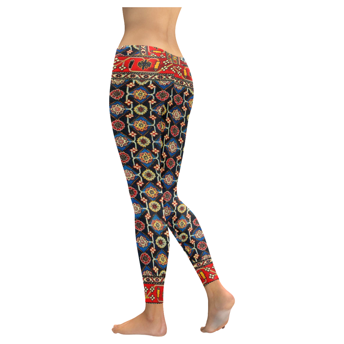 Azerbaijan Pattern 4 Women's Low Rise Leggings (Invisible Stitch ...