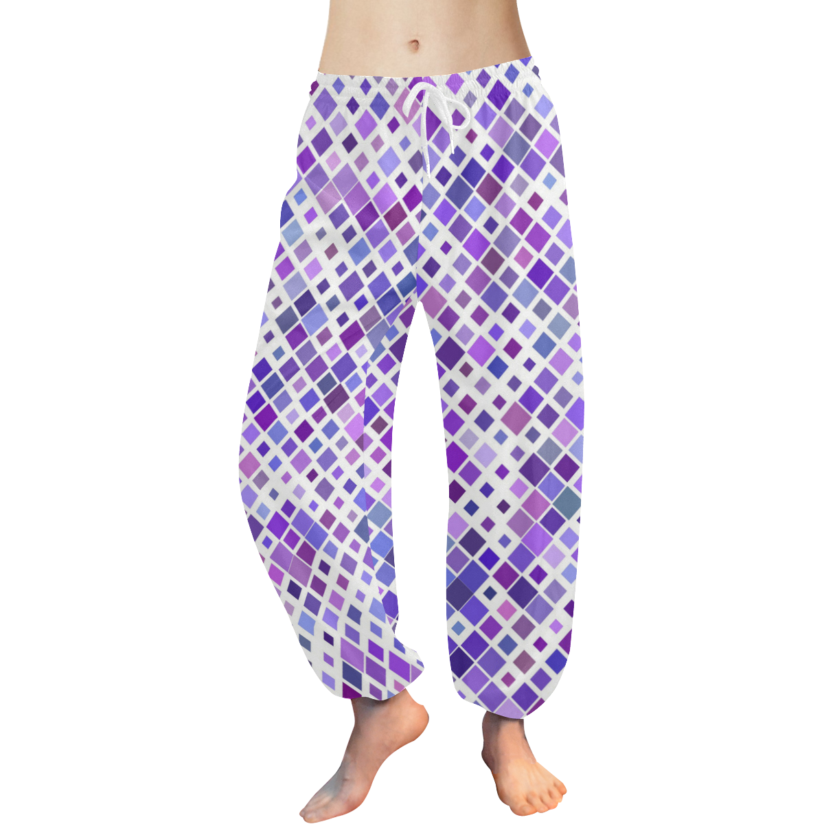 Purple Squared Women's All Over Print Harem Pants (Model L18) | ID ...