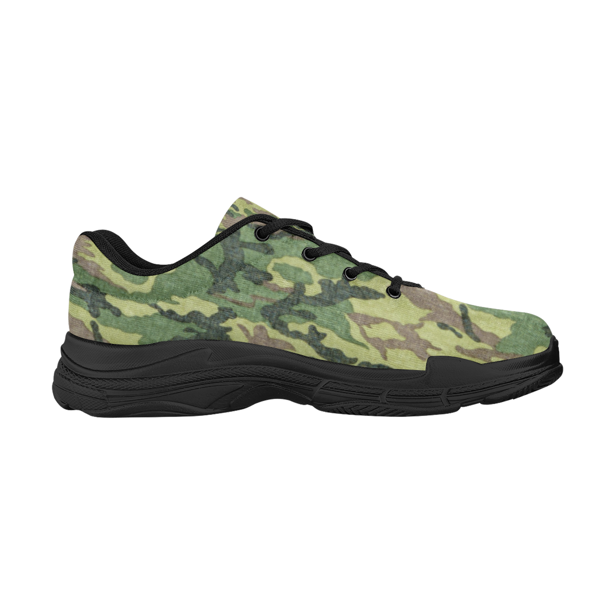 Military Camo Green Woodland Camouflage Lyra Men's Running Shoes/Large ...