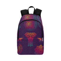 Colorful Elephant Mandala Fabric Backpack for Adult (Model 1659)
