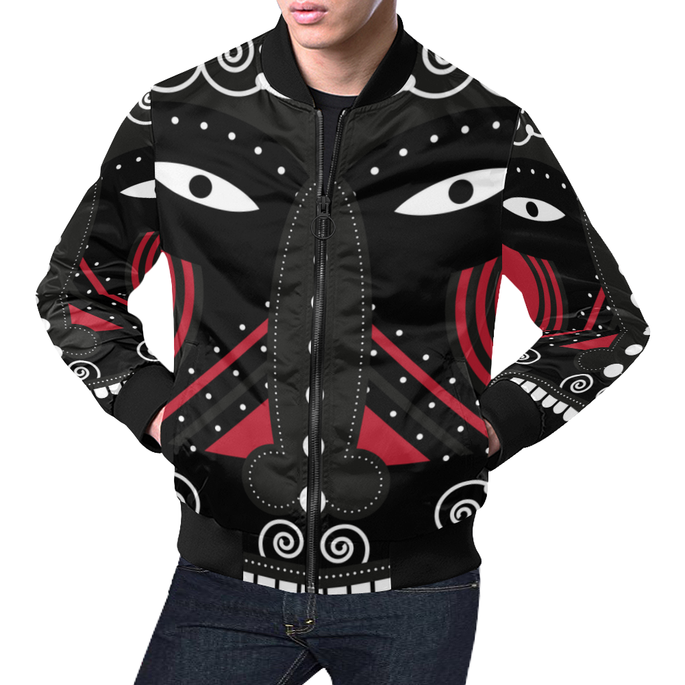 Ritual Tribal All Over Print Bomber Jacket for Men/Large Size (Model ...