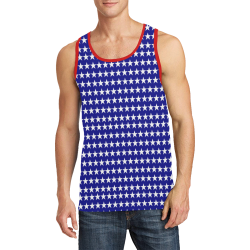 Red and Blue with Stars Men's All Over Print Tank Top (Model T57)