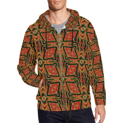 geometric doodle 2 All Over Print Full Zip Hoodie for Men (Model H14)