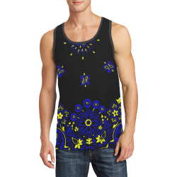 blue yellow bandana Men's All Over Print Tank Top (Model T57)