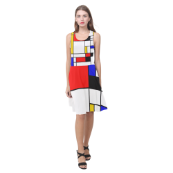 Bauhouse Composition Mondrian Style Atalanta Casual Sundress(Model D04)