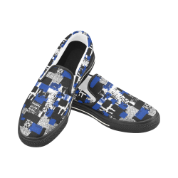 Modern Artistic Abstract Women's Slip-on Canvas Shoes (Model 019)