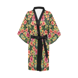 Tropical Flowers Kimono Robe