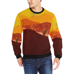 In The Desert Men's Rib Cuff Crew Neck Sweatshirt (Model H34)