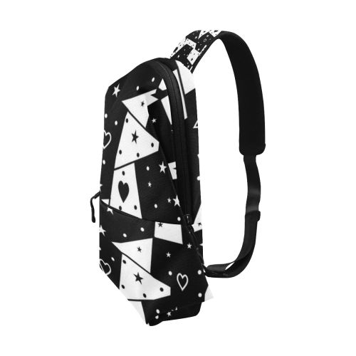 Black and White Popart by Nico Bielow Chest Bag (Model 1678)