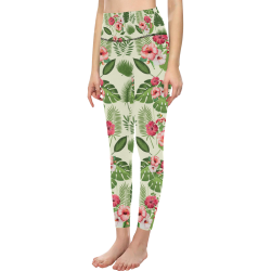Tropical Women's All Over Print High-Waisted Leggings (Model L36)