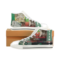 William Bell Collage 1 Men’s Classic High Top Canvas Shoes (Model 017)