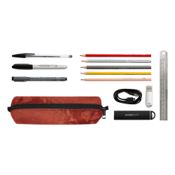 Wonderful red flowers Pencil Pouch/Small (Model 1681)