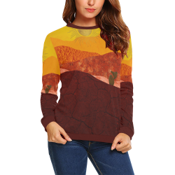 In The Desert All Over Print Crewneck Sweatshirt for Women (Model H18)
