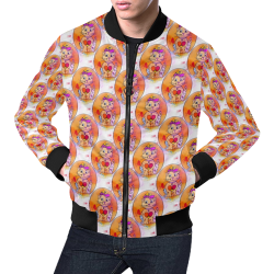 Cat by Popart Lover All Over Print Bomber Jacket for Men (Model H19)