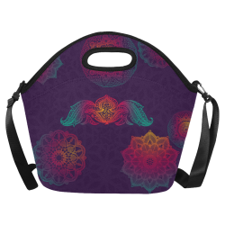 Colorful Mandala Neoprene Lunch Bag/Large (Model 1669)