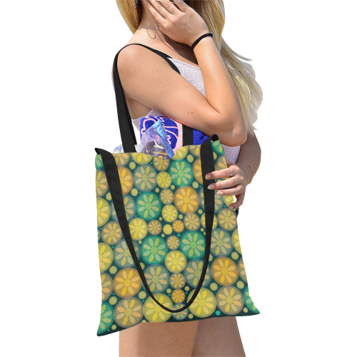 zappwaits flower 4 All Over Print Canvas Tote Bag/Medium (Model 1698)