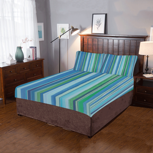 painted stripe 1 3-Piece Bedding Set