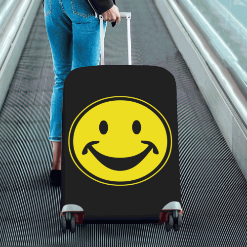 Funny yellow SMILEY for happy people Luggage Cover/Large 26"-28"