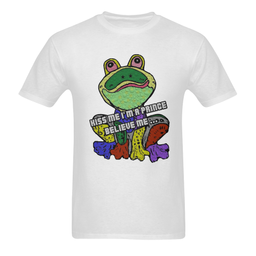 Kiss Me Frog by Nico Bielow Men's T-shirt in USA Size (Two Sides Printing) (Model T02)