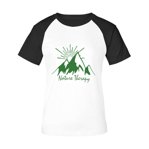 nature therapy Women's Raglan T-Shirt/Front Printing (Model T62)