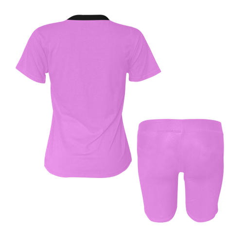 color violet Women's Short Yoga Set