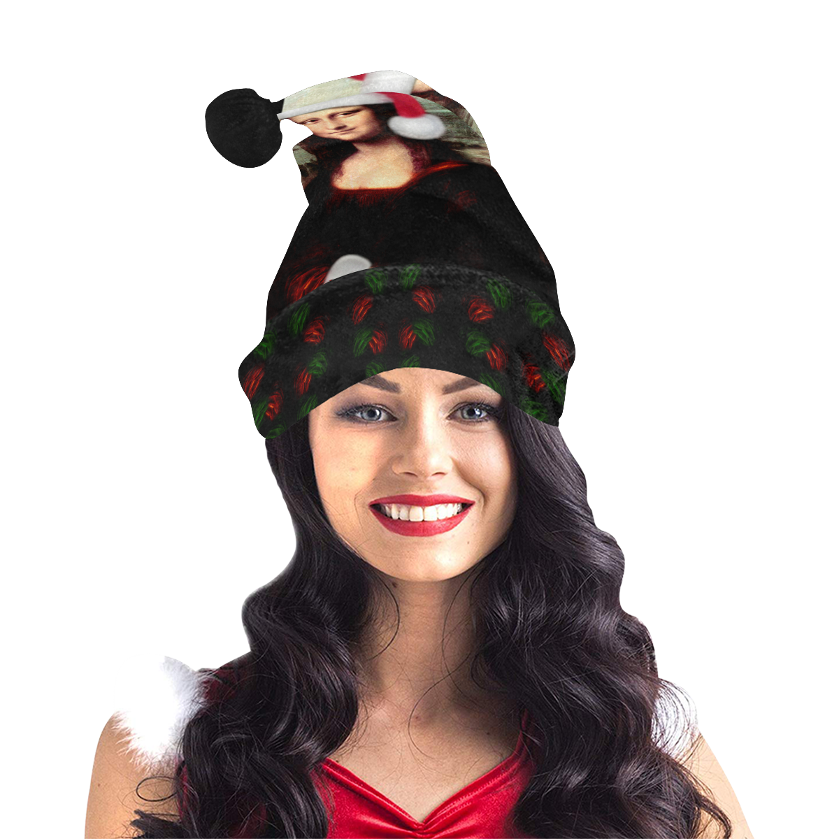 Christmas Mona Lisa Santa Hat | ID: D4146310