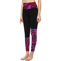 S=k log w Women's All Over Print High-Waisted Leggings (Model L36)