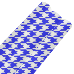 Friendly Houndstooth Pattern,blue by FeelGood Gift Wrapping Paper 58"x 23" (3 Rolls)