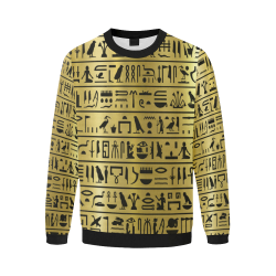 DELUXE MEDU NETER Men's Oversized Fleece Crew Sweatshirt (Model H18)