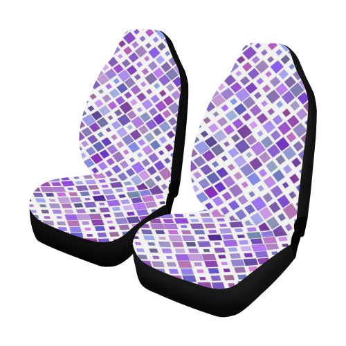 Purple Squared Car Seat Covers (Set of 2)