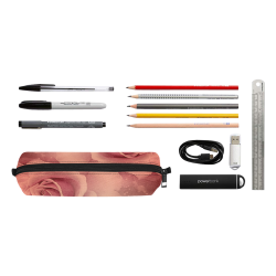 Wonderful roses with floral elements Pencil Pouch/Small (Model 1681)