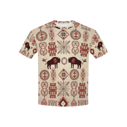 American Native Buffalo Kids' All Over Print T-shirt (USA Size) (Model T40)