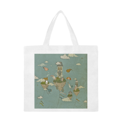 Vintage Floating Islands Canvas Tote Bag/Large (Model 1702)
