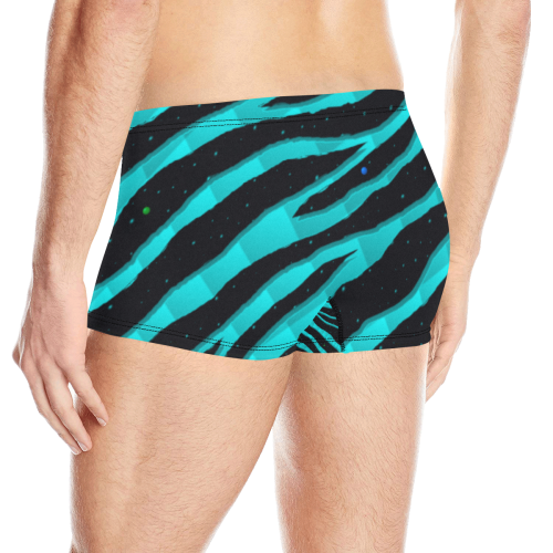 Ripped SpaceTime Stripes - Cyan New Men's All Over Print Boxer Briefs ...